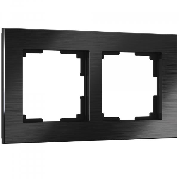 Werkel  Aluminium Черный Алюминий Рамка 2-местная  WL11-Frame-02  a039117