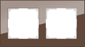 Werkel  Favorit Мокко Рамка 2-местная стекло WL01-Frame-02 a031793